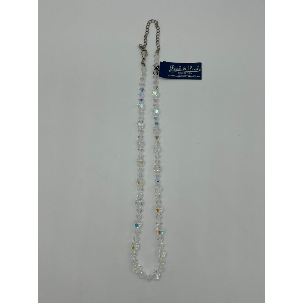 NWT‎ Peck & Peck Collection Crystallized w/ Swarovski Silver Chain Lobster Clasp
